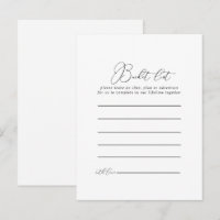 Classy Chic Minimalist Bucket List Cards