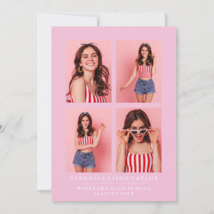 CLASSY CHIC PHOTO COLLAGE GRADUATION ANNOUNCEMENT