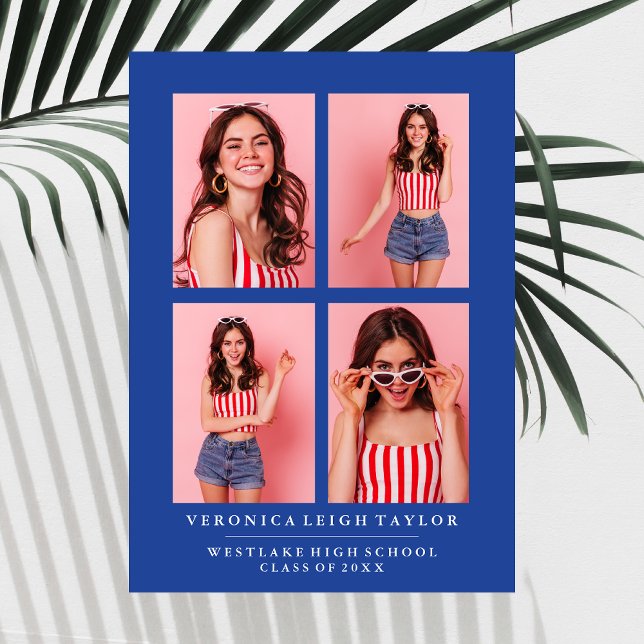 CLASSY CHIC PHOTO COLLAGE GRADUATION ANNOUNCEMENT (Creator Uploaded)