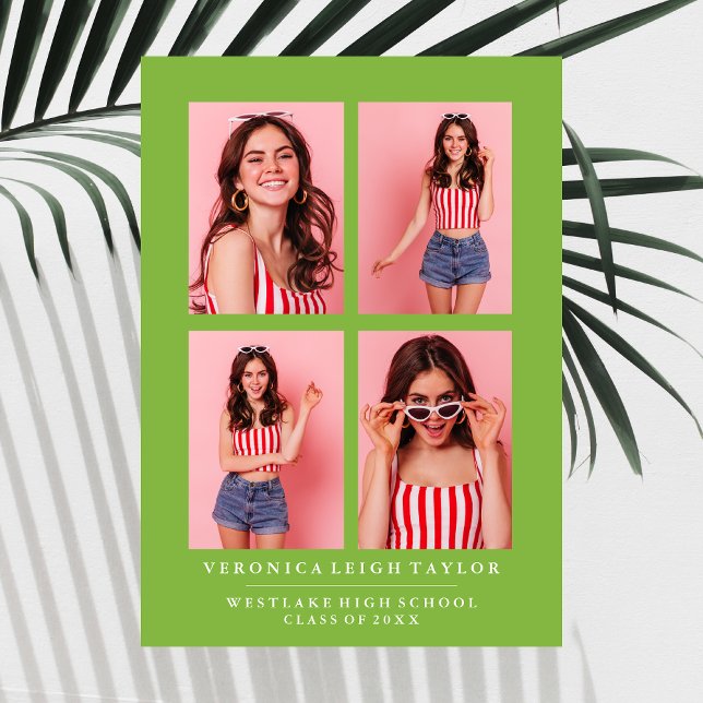 CLASSY CHIC PHOTO COLLAGE GRADUATION ANNOUNCEMENT (Creator Uploaded)