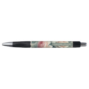 Classy Chic Roses Fine Art Botanical Painting Pen