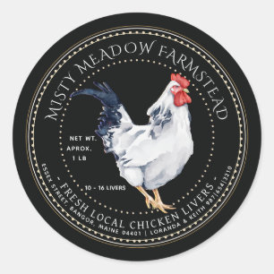 Classy Chicken Liver Label Rooster Farmer's Market