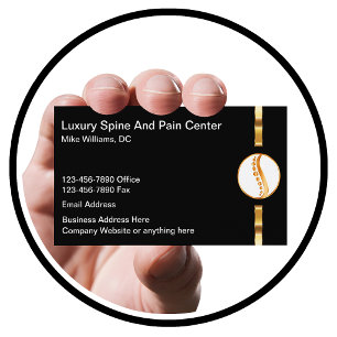 Classy Chiropractor Medical Business Cards