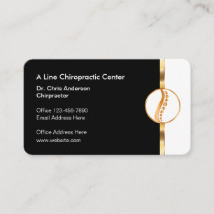 Classy Chiropractor Office Spine Centre Business Card