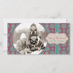 Classy Christmas Bohemian Photo Card 2