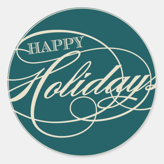 Classy Christmas Envelope Sticker (Front)