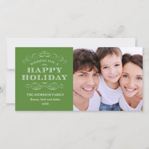 CLASSY CHRISTMAS   HOLIDAY PHOTO CARD