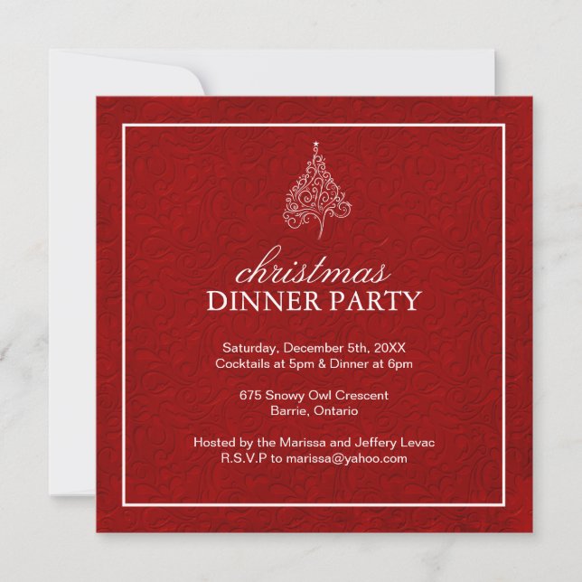 Classy Christmas Party Invitation (Front)