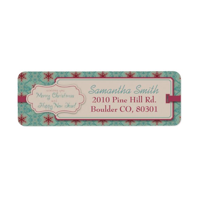 Classy Christmas Return Label (Front)