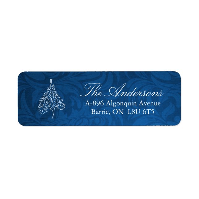 Classy Christmas Tree Address Labels (Front)