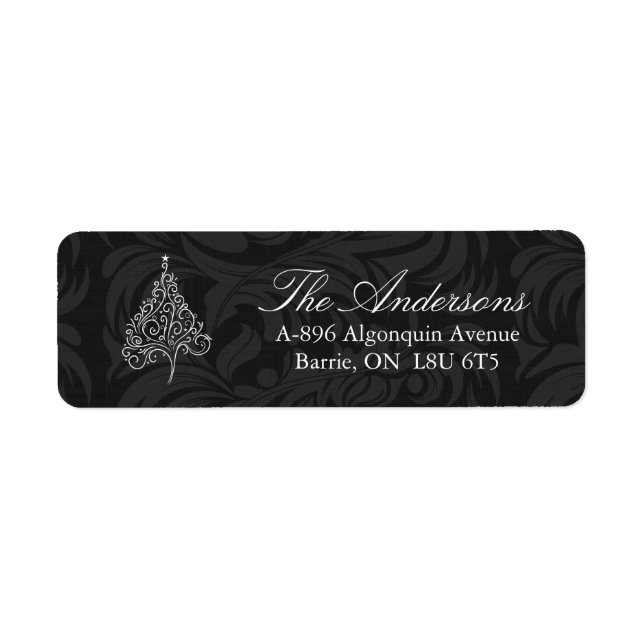 Classy Christmas Tree Address Labels (Front)