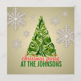 Classy Christmas Tree Party invitation