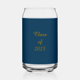 Classy Class of 2025 Can Glass
