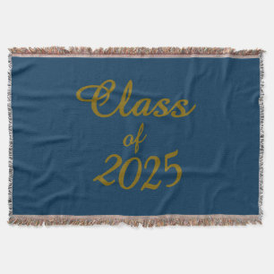 Classy Class of 2025 Throw Blanket