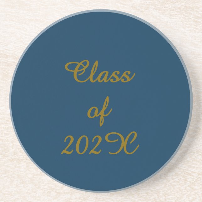 Classy Class of 202X Graduation Sandstone Coaster (Front)