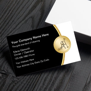 Classy Cleaning Service Business Cards
