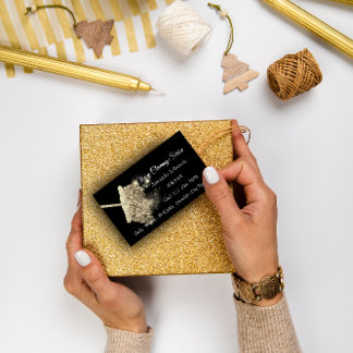 Classy Cleaning Service Elegant Sparkly Gold Business Card