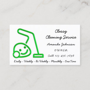Classy Cleaning Service Maid Vacuum Cleaner ECO Business Card