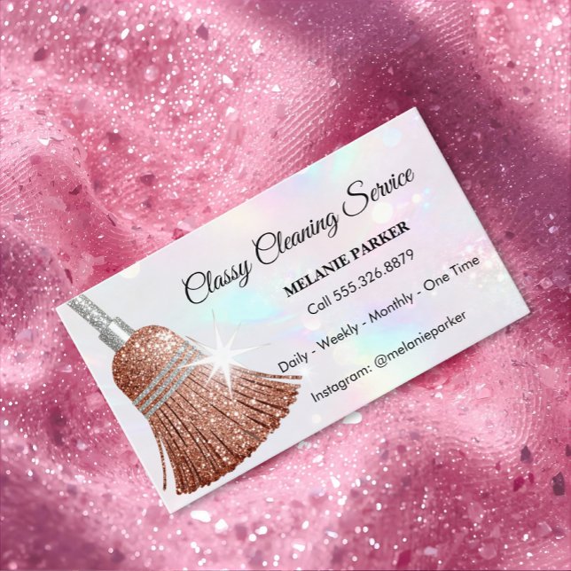 Classy Cleaning Services Business Card (Creator Uploaded)