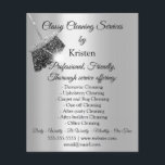 Classy Cleaning Services House Keeping Gray Silver Flyer<br><div class="desc">florenceK dedicated for Tiffany colletion</div>