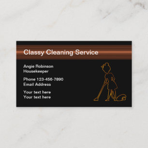 Classy Cleaning Services Modern Business Card