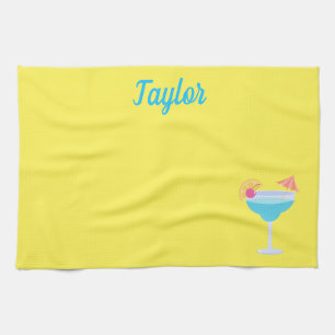 Classy cocktail glass kitchen towel