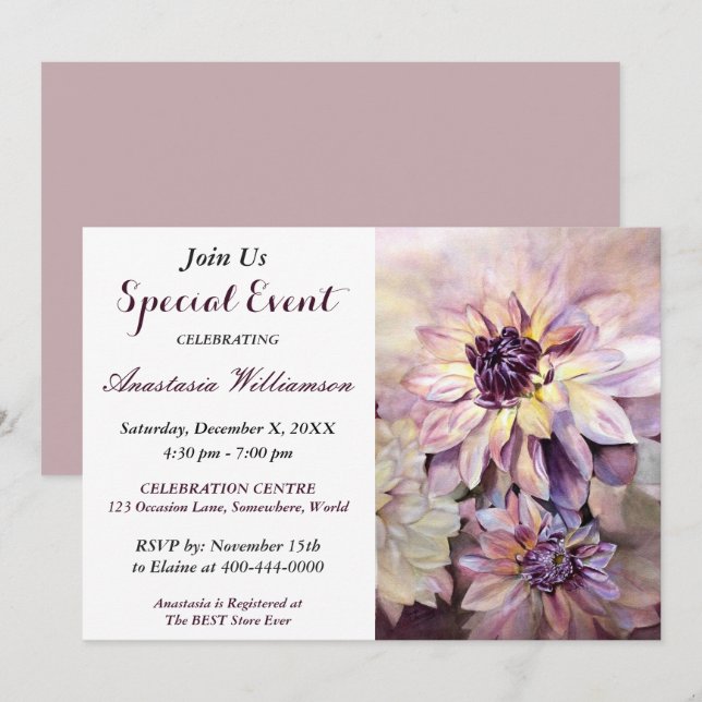 CLASSY COCKTAIL PARTY EVENT INVITE (Front/Back)