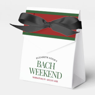 Classy Cocktails Green & Red Bach Weekend Favor Box