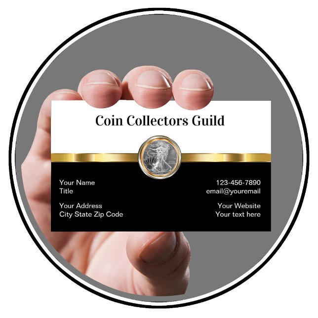 Classy Coin Collector Cartes de visite de placemen (Coin Collecting)