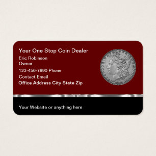 Classy Coin Dealer Numismatic Business Cards