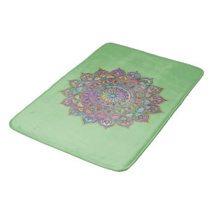 Classy Colorfully Mandala India Style 1 Bath Mat