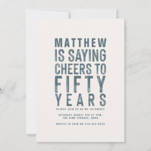 Classy colourful cheers to fifty years birthday