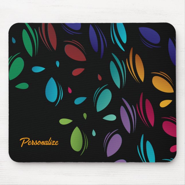Classy Colourful Petals Mouse Pad (Front)