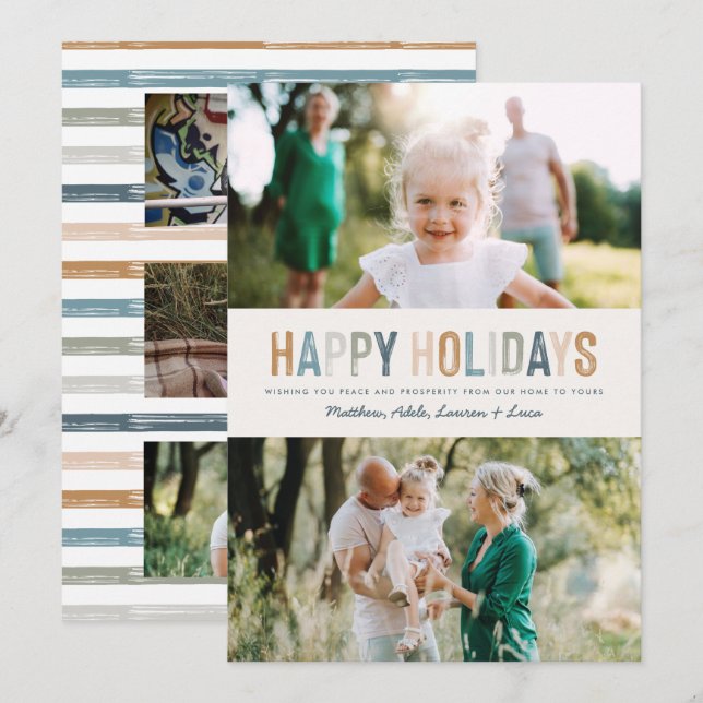 Classy colourful photo modern christmas (Front/Back)