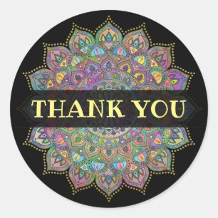 Classy Colourfully Mandala India Style 1 Classic Round Sticker