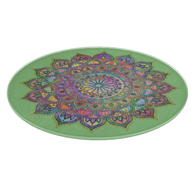 Classy Colourfully Mandala India Style 1 Cutting Board (Corner)