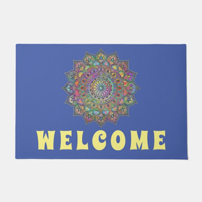 Classy Colourfully Mandala India Style 1 Doormat (Front)