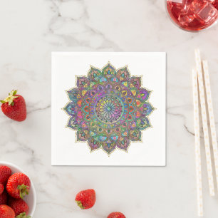 Classy Colourfully Mandala India Style 1 Napkin