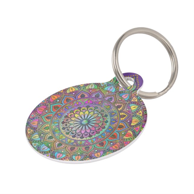 Classy Colourfully Mandala India Style 1 Pet Tag (Side)