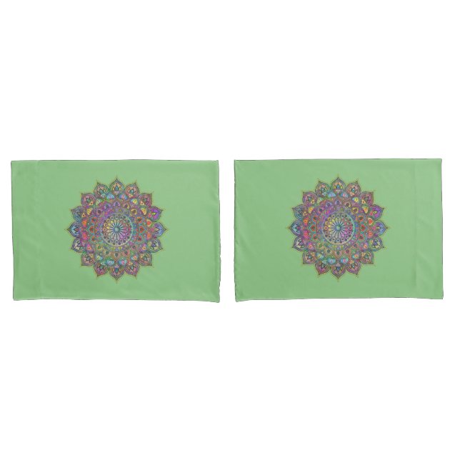 Classy Colourfully Mandala India Style 1 Pillowcase (Front-Set)