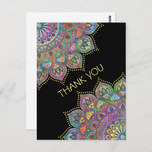 Classy Colourfully Mandala India Style 1 Postcard