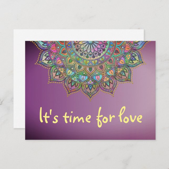 Classy Colourfully Mandala India Style 1 Postcard (Front/Back)