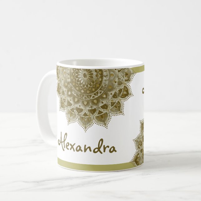 Classy Colourfully Mandala India Style 4 Coffee Mug (Front Left)
