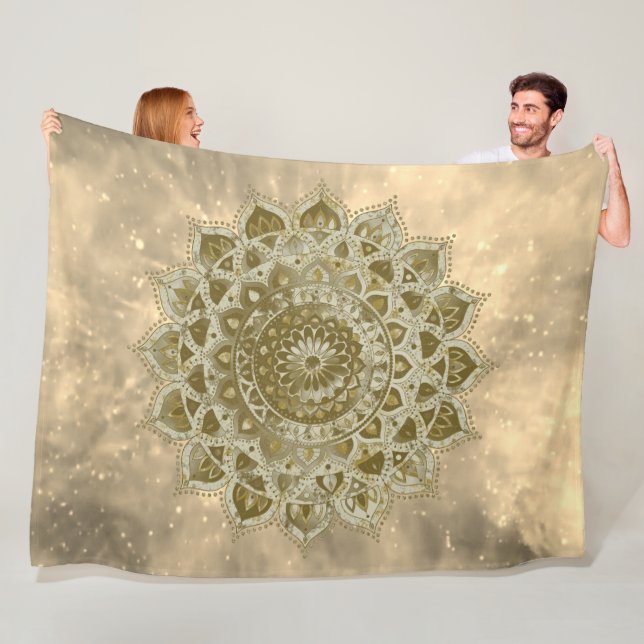 Classy Colourfully Mandala India Style 4 Fleece Blanket (In Situ)