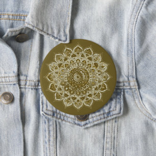 Classy Colourfully Mandala India Style 4 Inch Round Button