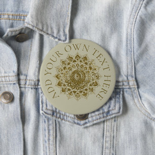 Classy Colourfully Mandala India Style 4 Inch Round Button