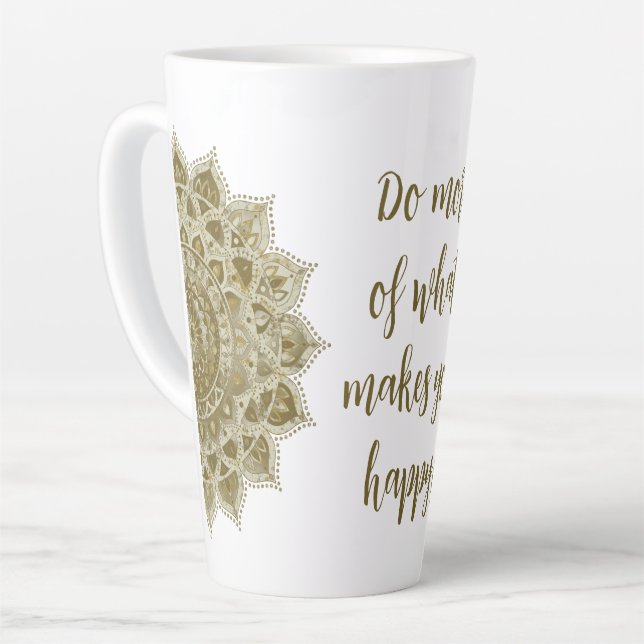Classy Colourfully Mandala India Style 4 Latte Mug (Left Angle)
