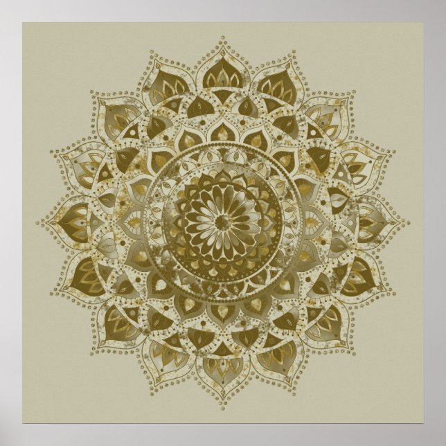 Classy Colourfully Mandala India Style 4 Poster (Front)