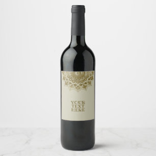 Classy Colourfully Mandala India Style 4 Wine Label