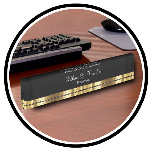 Classy Company President Or CEO Nameplate